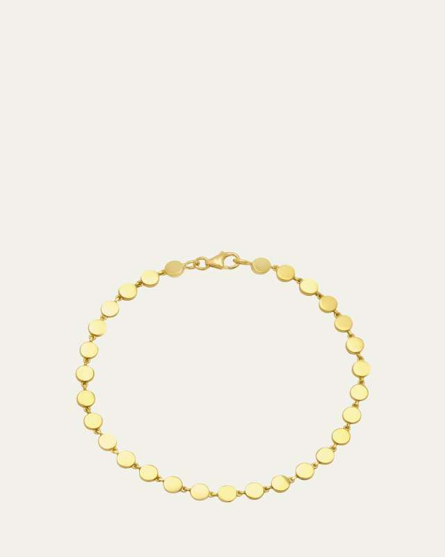 18K Yellow Gold Mini Circle Link Bracelet